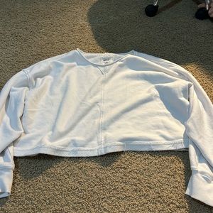 white crewneck sweatshirt